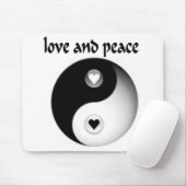 Liefde en vrede muismat (Met muis)