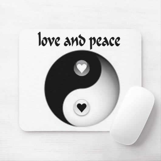 Liefde en vrede muismat (Met muis)