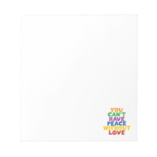 Liefde en vrede notitieblok (Voorkant)