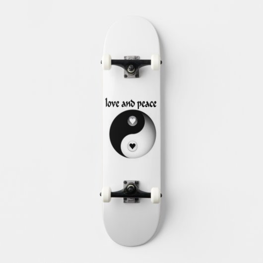 Liefde en vrede persoonlijk skateboard (Voorkant)