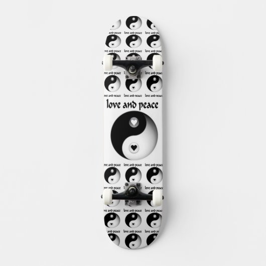 Liefde en vrede persoonlijk skateboard (Voorkant)