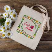 Liefde en vrede romantische Canvas tas