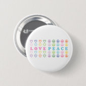 Liefde en vrede ronde button 5,7 cm (Voorkant /achterkant)