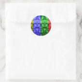 Liefde en vrede_ ronde sticker (Tas)