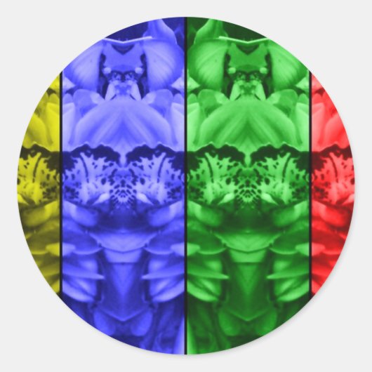 Liefde en vrede_ ronde sticker (Voorkant)