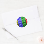 Liefde en vrede_ ronde sticker (Envelop)