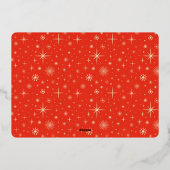 Liefde en Vrede Rood Glitter Retro Kerstmis Folie Feestdagenkaart (Achterkant)