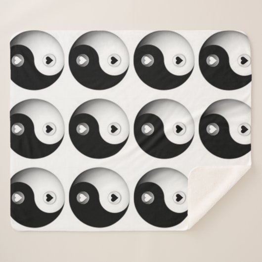 Liefde en vrede sherpa deken (Voorkant (horizontaal))