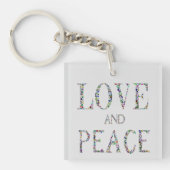 Liefde en vrede sleutelhanger (voorkant)