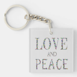 Liefde en vrede sleutelhanger