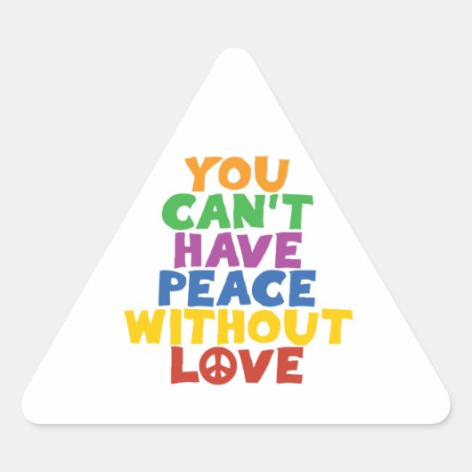 Liefde en vrede sticker (Voorkant)