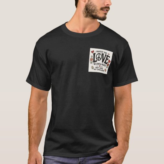 Liefde en vrede t-shirt (Voorkant)