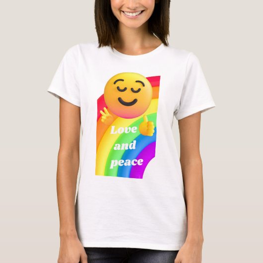 liefde en vrede t-shirt (Voorkant)