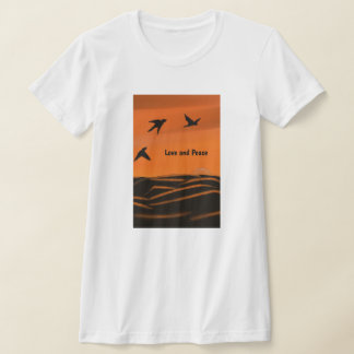Liefde en Vrede T-shirt voor vrouwen