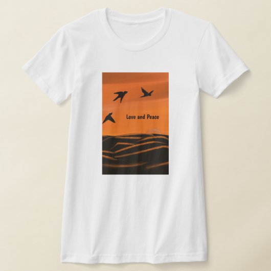 Liefde en Vrede T-shirt voor vrouwen (Laagn)