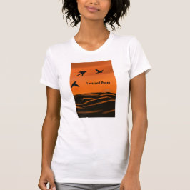 Liefde en Vrede T-shirt voor vrouwen