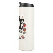 Liefde en vrede thermosbeker (Geroteerd rechts)