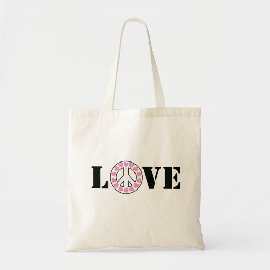 Liefde en vrede tote bag (Voorkant)