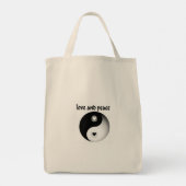 Liefde en vrede tote bag (Achterkant)