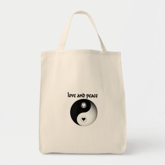 Liefde en vrede tote bag (Voorkant)