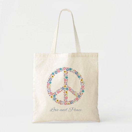 Liefde en Vrede Tote Bag (Voorkant)