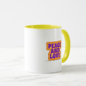Liefde en vrede typografie mok (Voorkant rechts)