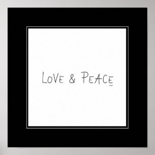 Liefde en vrede - Wall Decor Poster