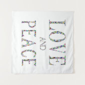 Liefde en vrede wandkleed (Voorkant (horizontaal))