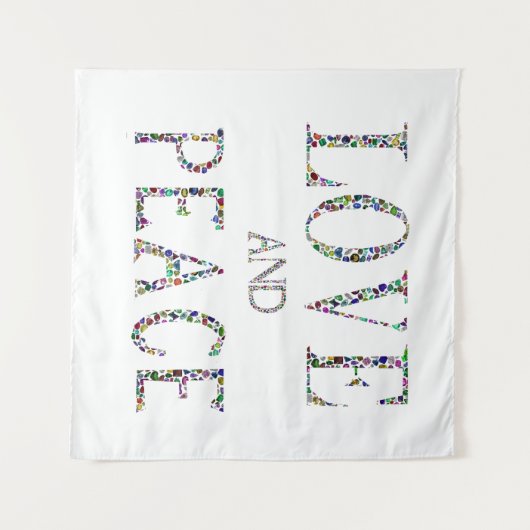 Liefde en vrede wandkleed (Voorkant (horizontaal))