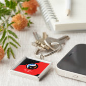 Liefde en vrede Yin-Yang Sleutelhanger (Zijkant)