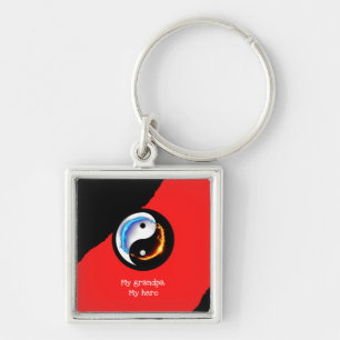 Liefde en vrede Yin-Yang Sleutelhanger
