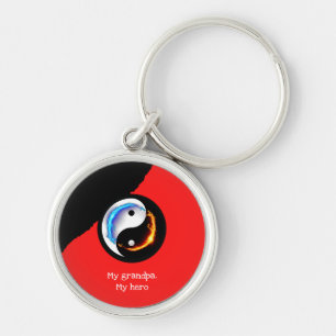 Liefde en vrede Yin-Yang Sleutelhanger