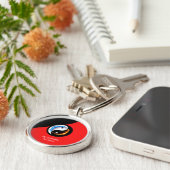 Liefde en vrede Yin-Yang Sleutelhanger (Zijkant)