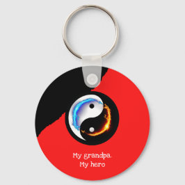 Liefde en vrede Yin-Yang Sleutelhanger