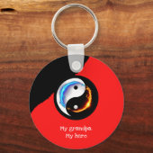 Liefde en vrede Yin-Yang Sleutelhanger (Voorkant)