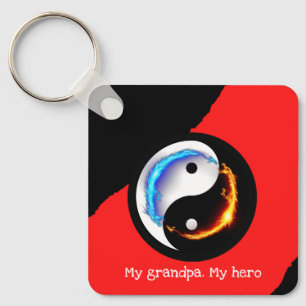 Liefde en vrede Yin-Yang Sleutelhanger