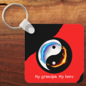 Liefde en vrede Yin-Yang Sleutelhanger (Voorkant)