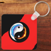 Liefde en vrede Yin-Yang Sleutelhanger (Achterkant)