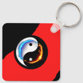 Liefde en vrede Yin-Yang Sleutelhanger (Achterkant)