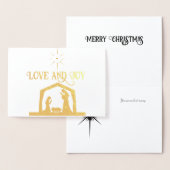 Liefde en Vreugde Geboorte met Ster Elegant Kerstm Folie Kaarten (Display)