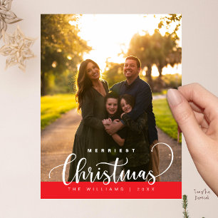 Liefde en vreugde, kerst familie foto briefkaart