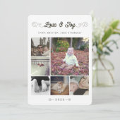 Liefde en vreugde | Kerstmis Multi Fotocollage Feestdagenkaart (Staand voorkant)