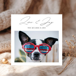 Liefde en vreugde Leuke kerst Kaarten met honden