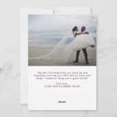 Liefde en vreugde | Modern minimalistische twee fo Feestdagenkaart (Achterkant)