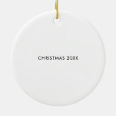 Liefde en vreugde Moderne minimalistische kerstfot Keramisch Ornament (Achterkant)