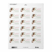 Liefde en Vreugde Pinecone Kerstmis Terugkeer Etiket (Full Sheet)