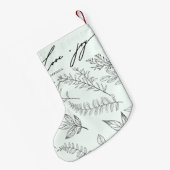 Liefde en vreugde vertrekt met naam Mint Kerstmis Kleine Kerstsok (Achterkant (Hangend))