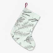 Liefde en vreugde vertrekt met naam Mint Kerstmis Kleine Kerstsok (Voorkant (Hangend))