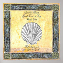 "Liefde en vrienden", Poster 28 x 28 cm