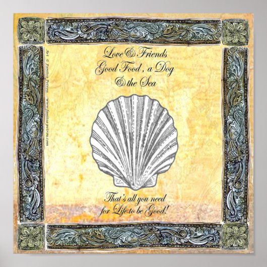 "Liefde en vrienden", Poster 28 x 28 cm (Voorkant)